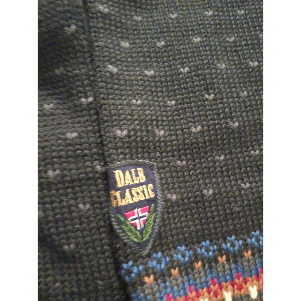 VTG Dale of Norway Norge 2000 Wool Quarter Zip Sweater Men's L Fair Isle Nordic - Picture 5 of 12